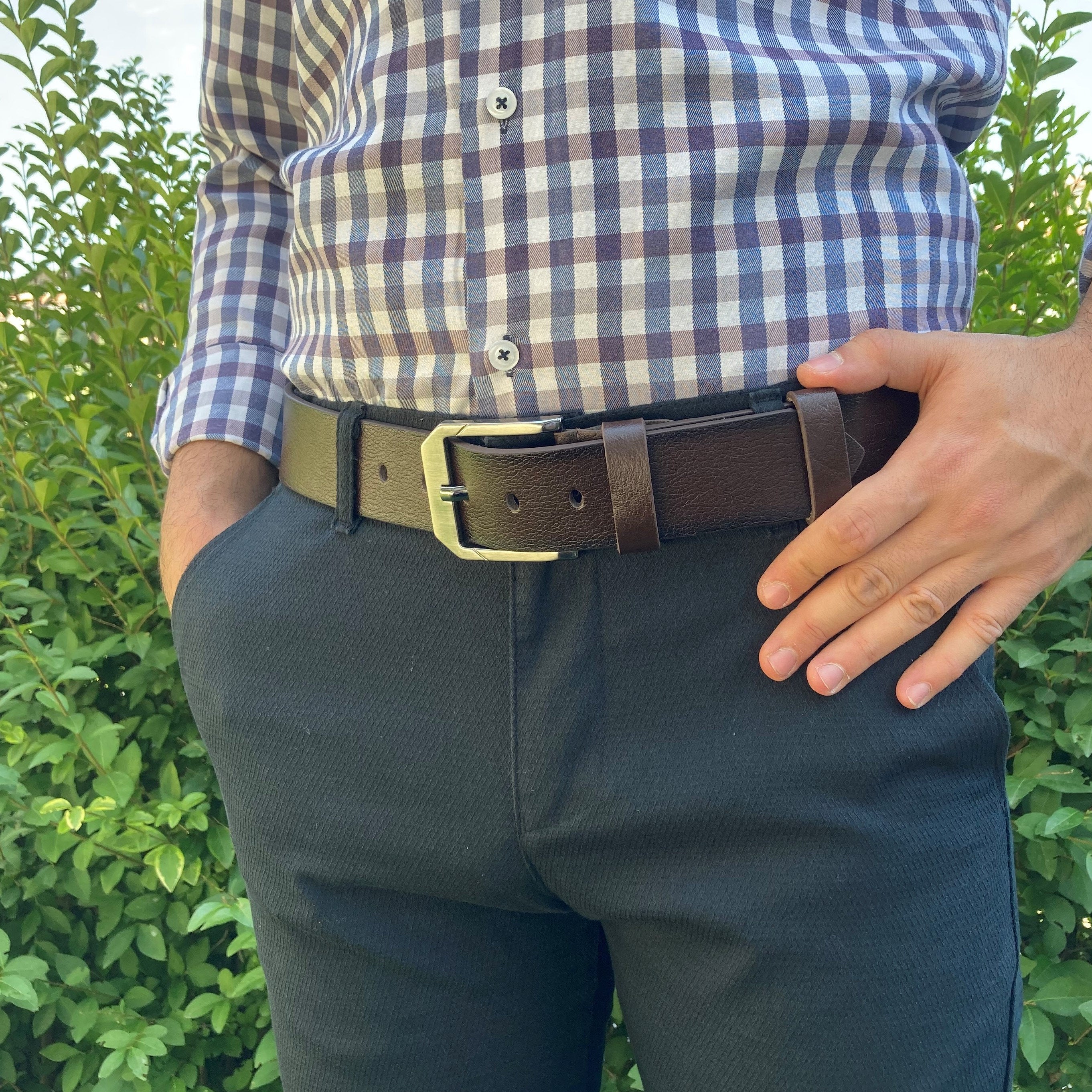 Personalized Leather Belt for Valentine's Day Gift - Custom Engraved Belt for Him, Husband Gift, Handcrafted Men's Belt, Christmas Gift