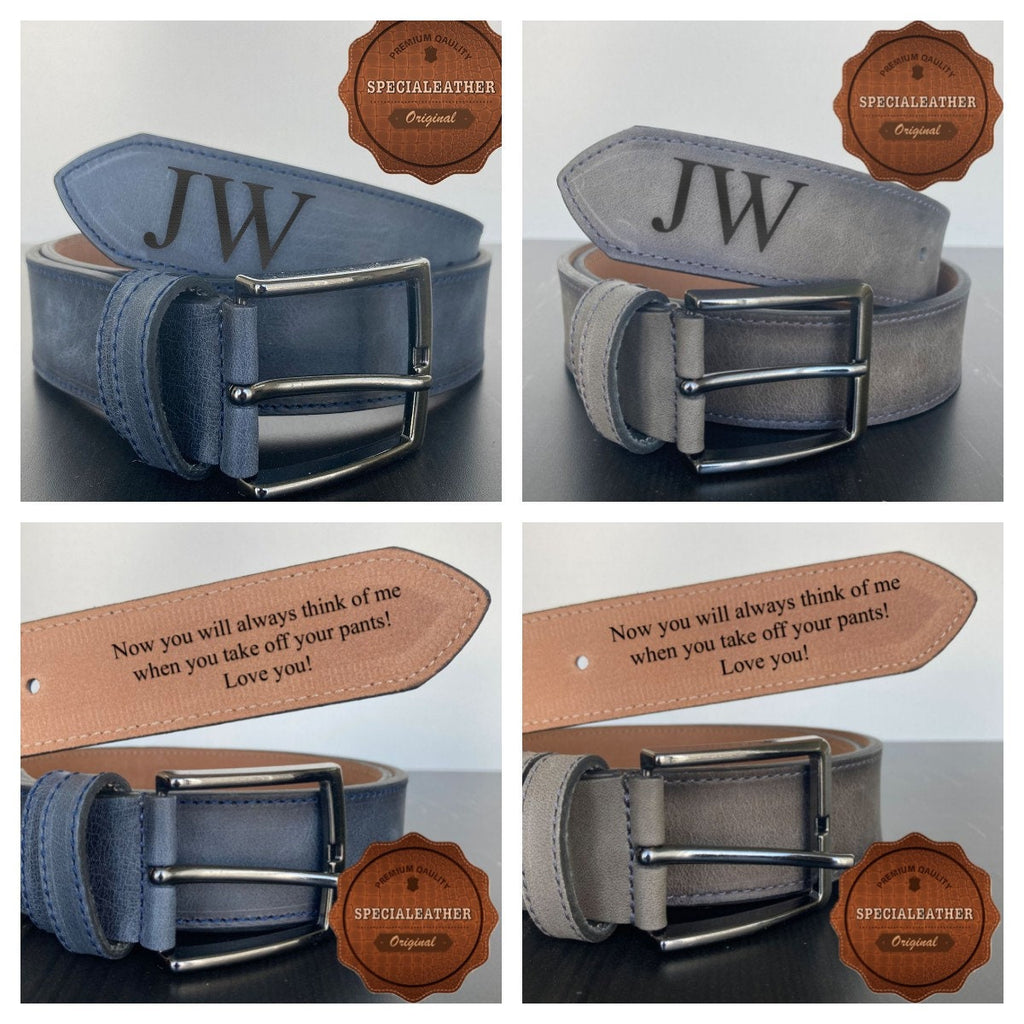 Custom Handmade Belt - Father's Day Gift - Anniversary Gift - Engraved Leather Belt - Grooms Men Gift - Genuine Leather - Gift for Boyfriend