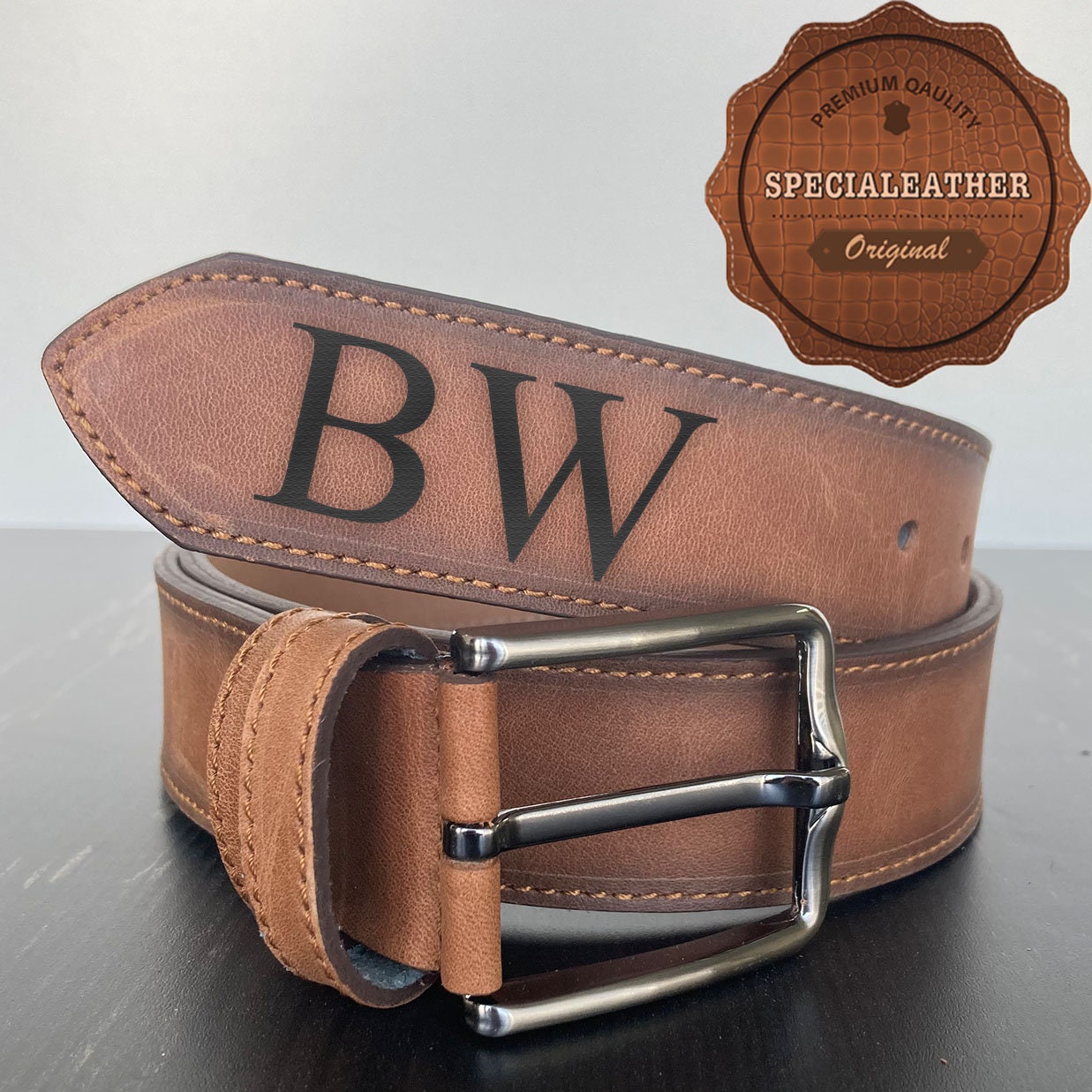 Custom Handmade Belt - Father's Day Gift - Anniversary Gift - Engraved Leather Belt - Grooms Men Gift - Genuine Leather - Gift for Boyfriend