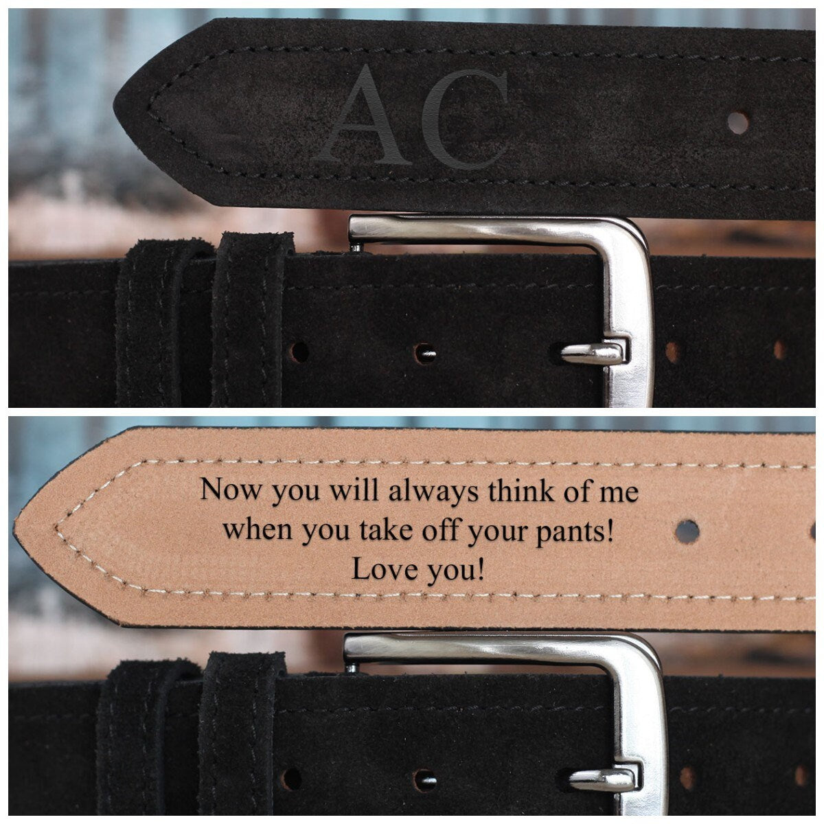 Custom Handmade Belt - Suede leather belt - Anniversary Gift - Engraved Leather Belt - Grooms Men Gift - Genuine Leather -Gift for Boyfriend