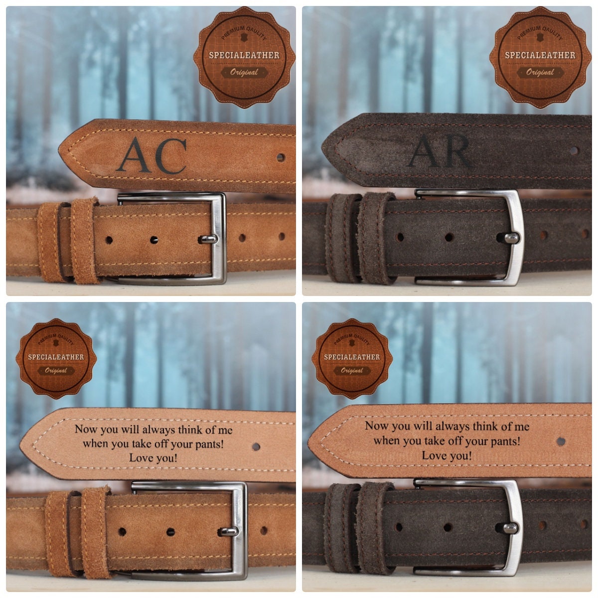 Custom Handmade Belt - Suede leather belt - Anniversary Gift - Engraved Leather Belt - Grooms Men Gift - Genuine Leather -Gift for Boyfriend