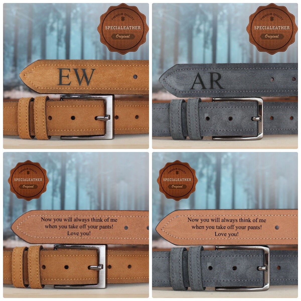 Custom Handmade Belt - Suede leather belt - Anniversary Gift - Engraved Leather Belt - Grooms Men Gift - Genuine Leather -Gift for Boyfriend
