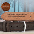 Custom Handmade Belt - Suede leather belt - Anniversary Gift - Engraved Leather Belt - Grooms Men Gift - Genuine Leather -Gift for Boyfriend