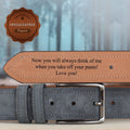 Custom Handmade Belt - Suede leather belt - Anniversary Gift - Engraved Leather Belt - Grooms Men Gift - Genuine Leather -Gift for Boyfriend