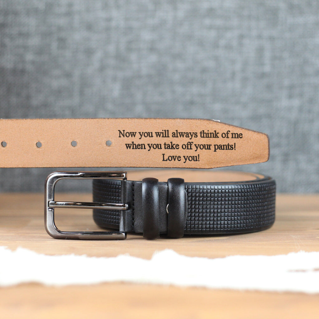 Custom Handmade Belt - Father's Day Gift - Anniversary Gift - Engraved Leather Belt - Grooms Men Gift - Genuine Leather - Gift for Boyfriend