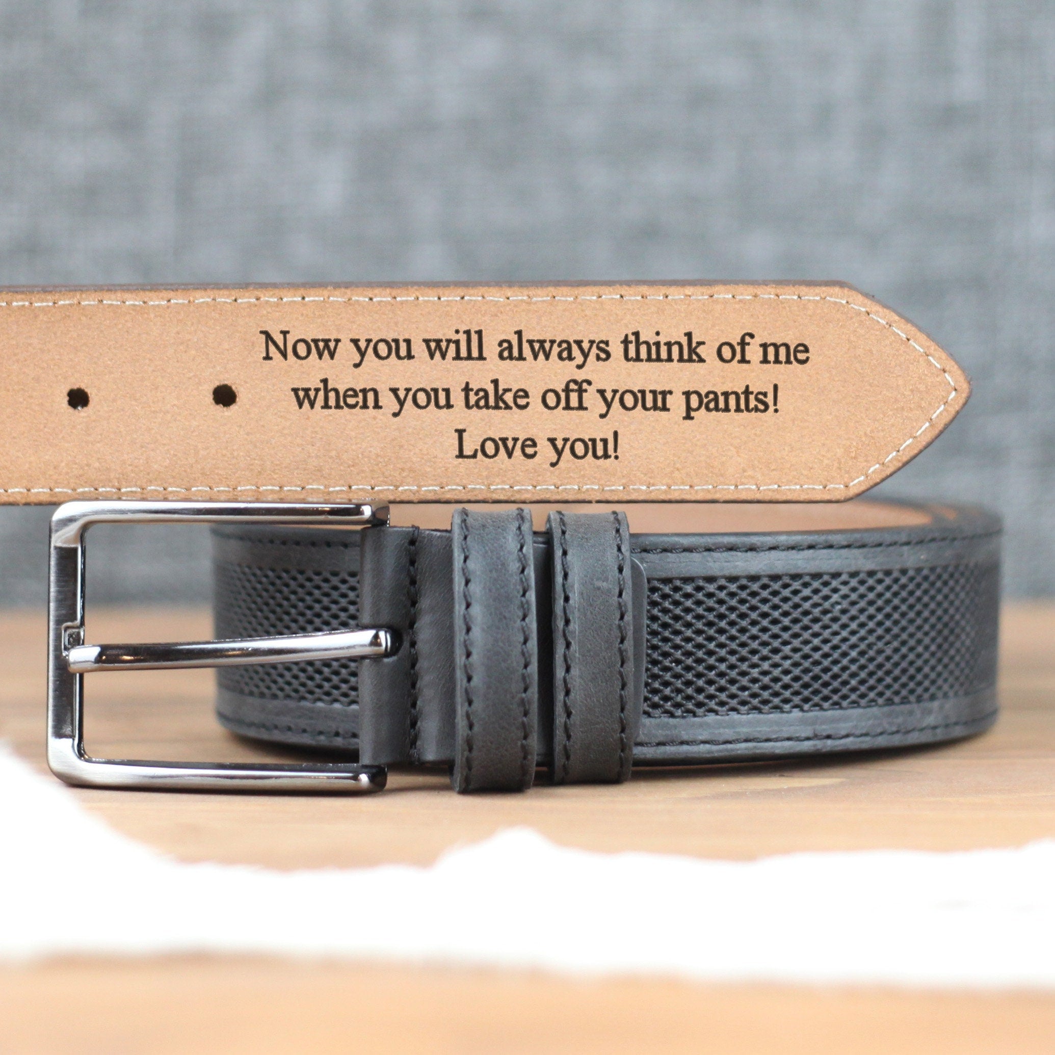 Custom Handmade Belt - Anniversary Gift - Father's Day Gift - Engraved Leather Belt -Grooms Men Gift- Genuine Leather - Gift for Boyfriend -