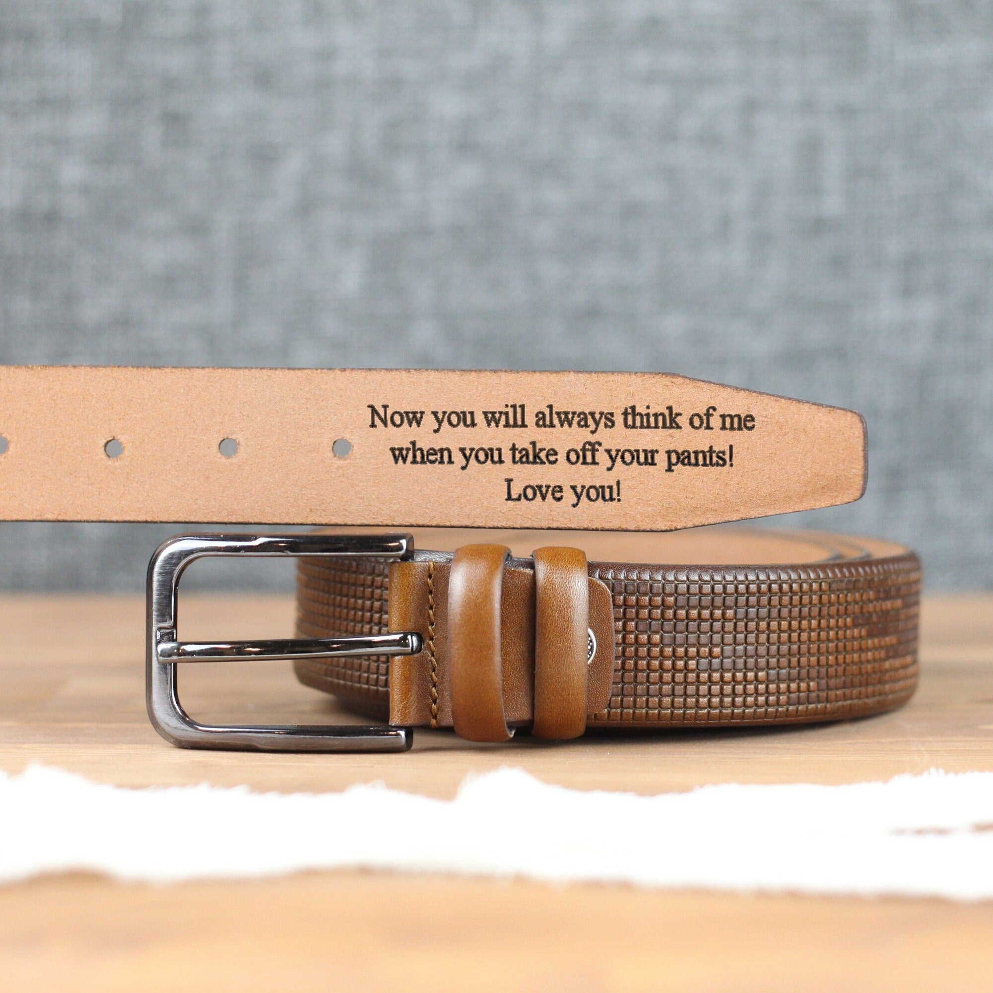 Custom Handmade Belt - Father's Day Gift - Anniversary Gift - Engraved Leather Belt - Grooms Men Gift - Genuine Leather - Gift for Boyfriend