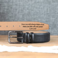 Custom Handmade Belt - Father's Day Gift - Anniversary Gift - Engraved Leather Belt - Grooms Men Gift - Genuine Leather - Gift for Boyfriend