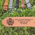 Personalized Handmade Leather Belt - Fathers day gift - Gift idea for dad - Engraved Leather Belt for Gift - Customized Leather Gift