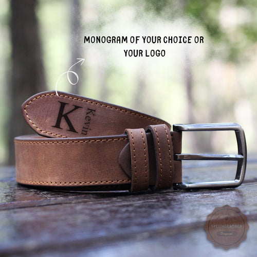 Custom Engraved Real Leather Belt - Personalized Gift for him, Father's Day, Birthdays gift, Anniversary gift, Valentine's Day