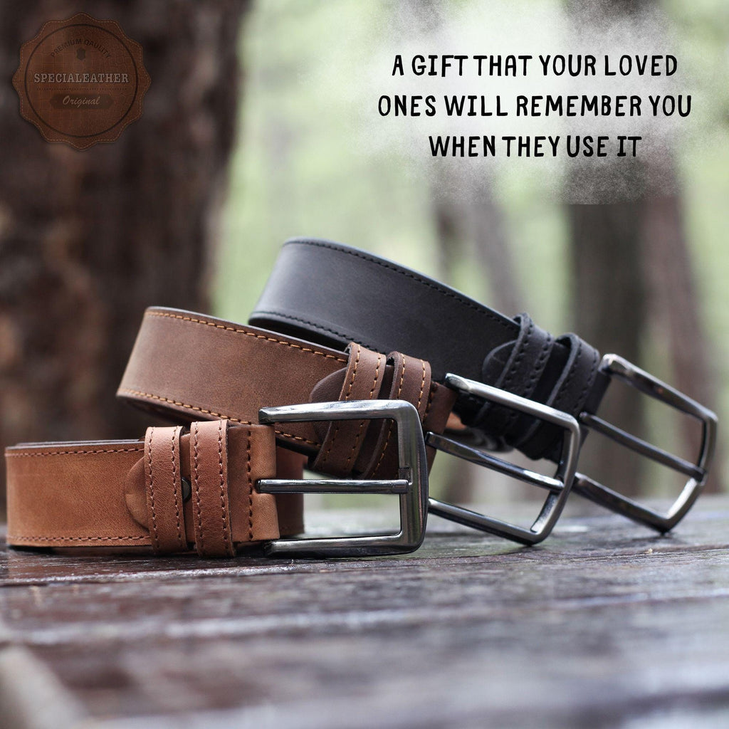 Custom Engraved Real Leather Belt - Personalized Gift for him, Father's Day, Birthdays gift, Anniversary gift, Valentine's Day