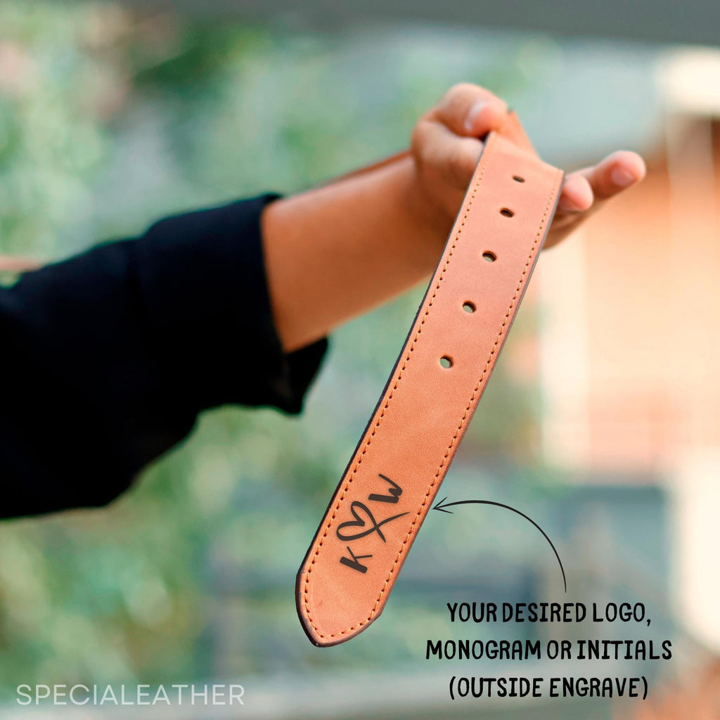 Personalized Engraved Leather Belt for Groomsmen, Wedding Party Gift
