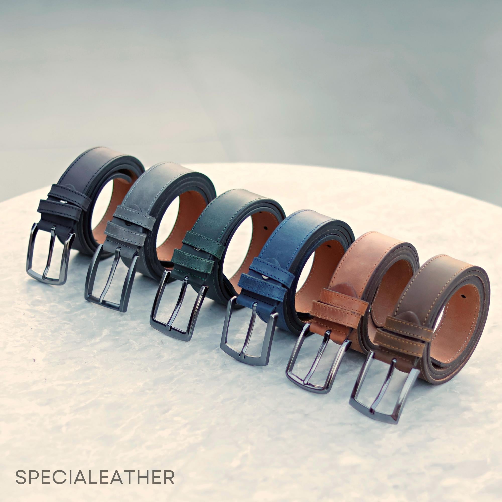 Personalized Engraved Leather Belt for Men - Groomsman Wedding Gift