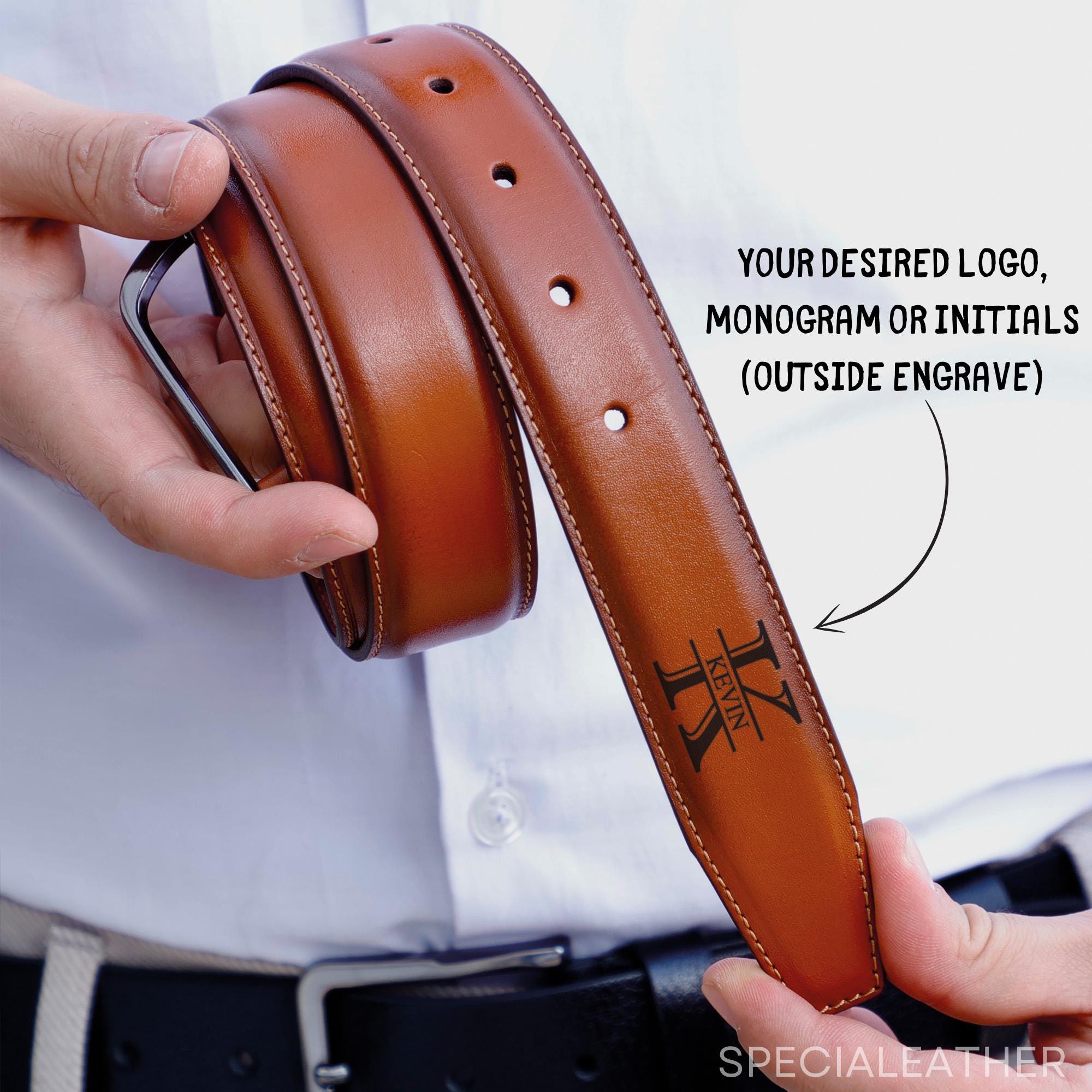 Personalized Leather Engraving Belt - Groomsmen Gift, Wedding Day Gift for Him, Custom Engraved, Gift for Him, Birthday, Anniversary