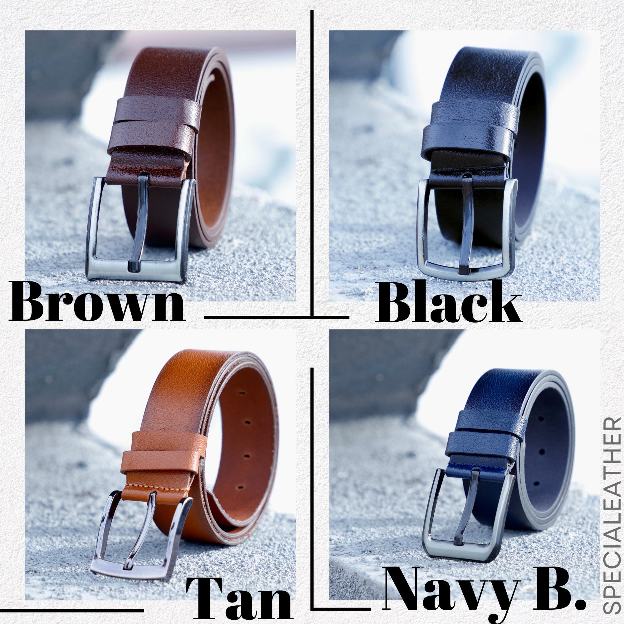 Personalized Leather Men's Belt: Custom Engraved Top Grain Leather