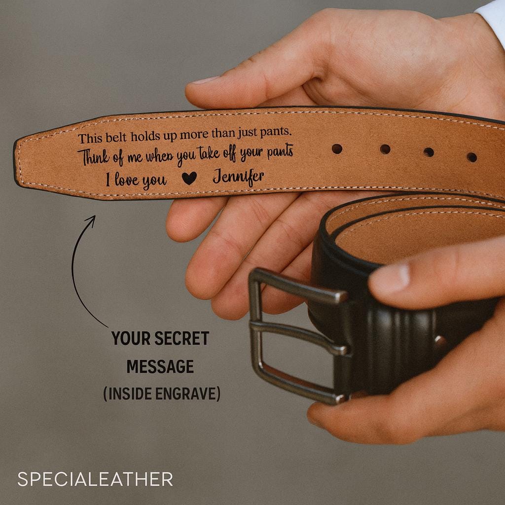 Personalized Leather Engraving Belt - Groomsmen Gift, Wedding Day Gift for Him, Custom Engraved, Gift for Him, Birthday, Anniversary