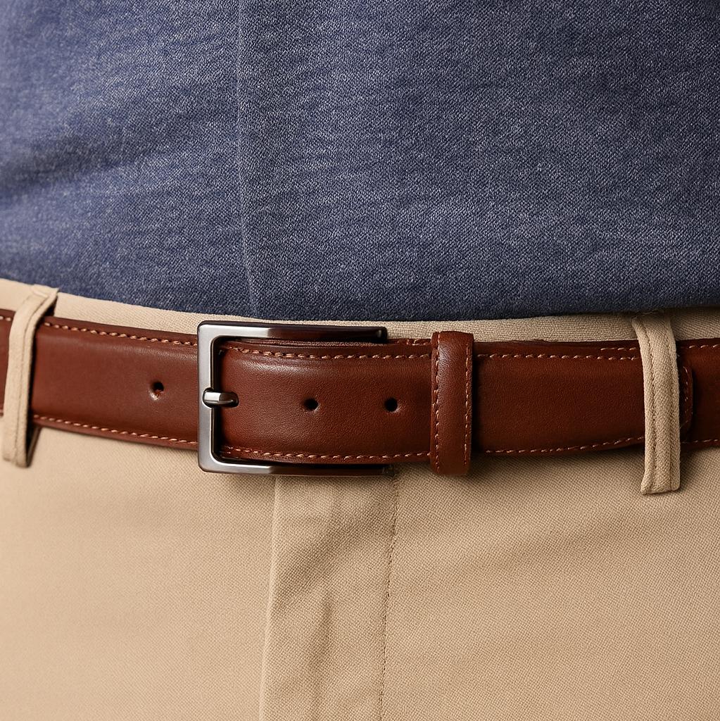 Custom Genuine Leather Belt - Classic Men's Accessory - Personalized Gift for Him - Anniversary, Wedding, Valentine's Day, Grooms Men Gift
