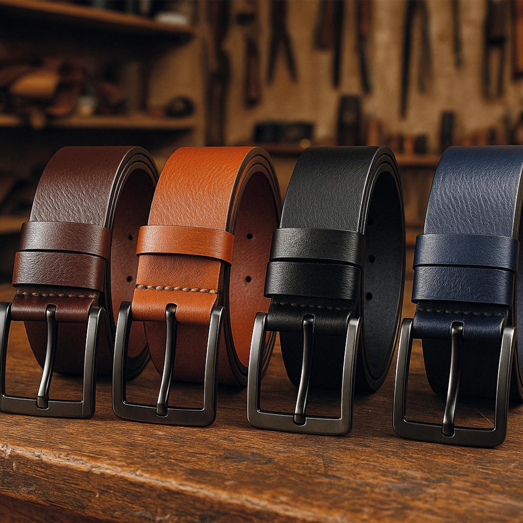 Custom Engraved Leather Belt - Handmade Genuine Top Grain Leather, Gift for Him, Anniversary Gift, Valentine's Day Gfit