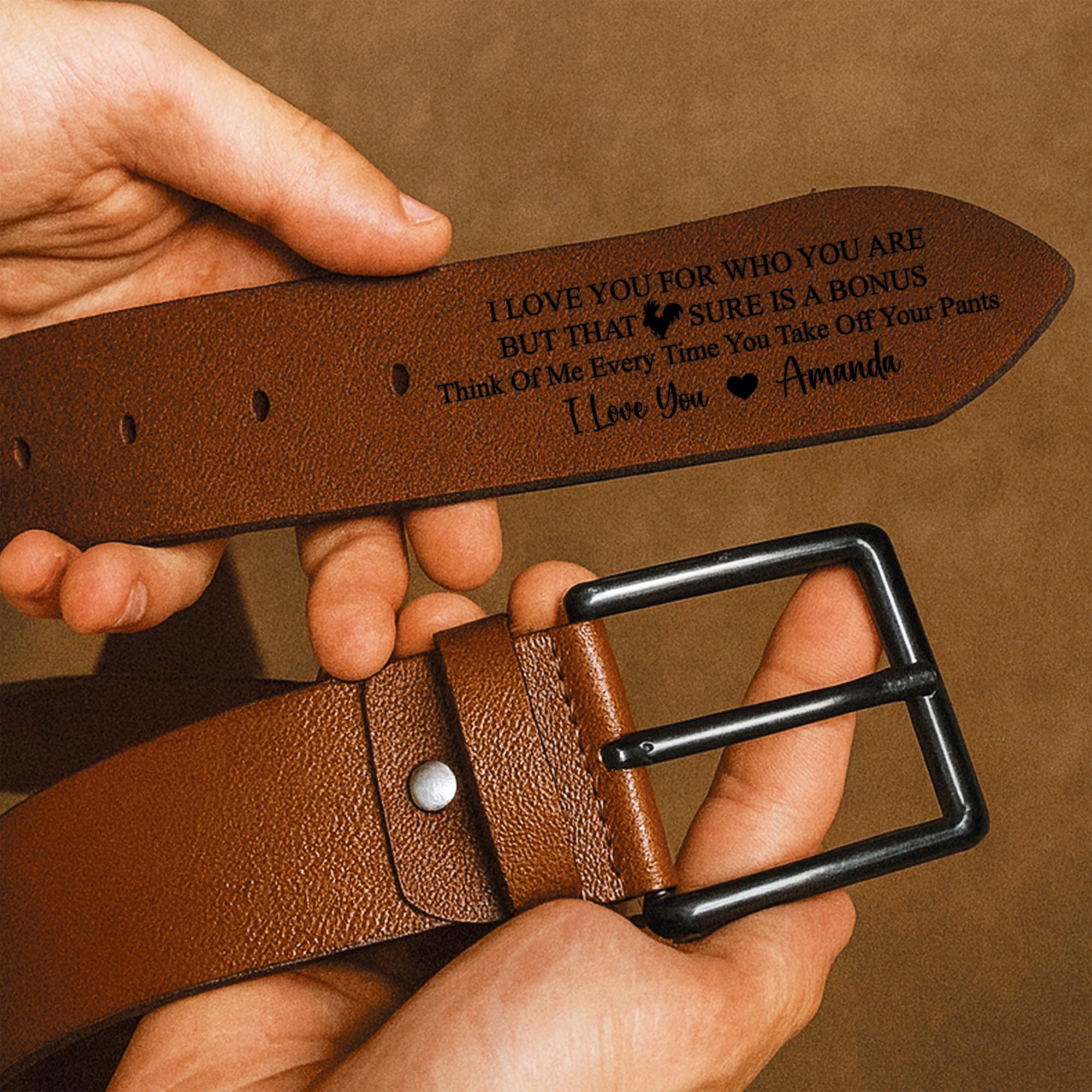Custom Handmade Leather Belt - Personalized Top Grain Leather Belt - Anniversary Gift - Grooms Men Gift - Genuine Leather - Gift for him