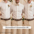 Personalized Engraved Leather Belt for Groomsmen, Wedding Party Gift
